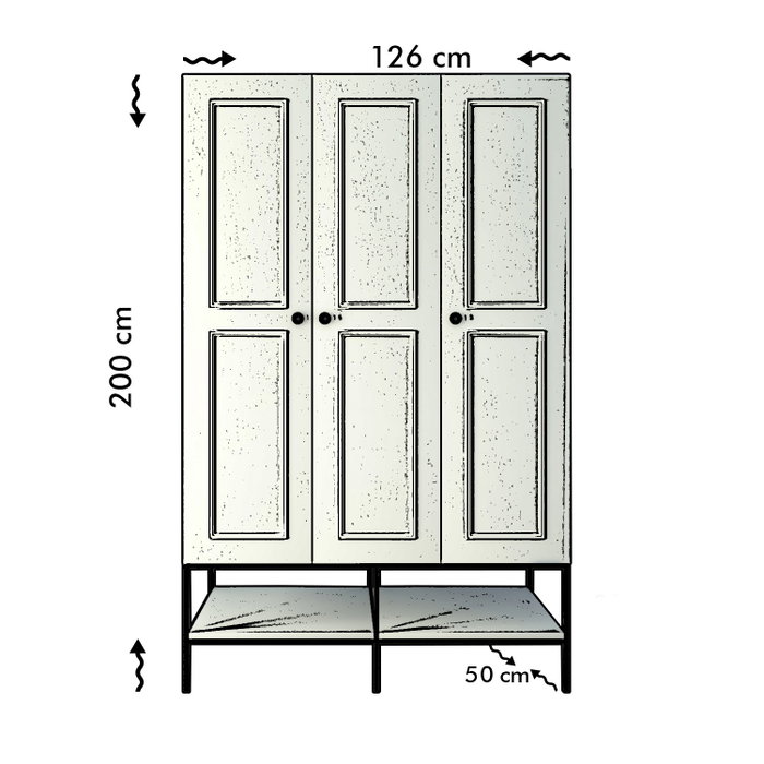 Hanah Home Martin 3 - Blanco, Negro y Dorado Hanah Home Martin 3 - Blanco, Negro y Dorado